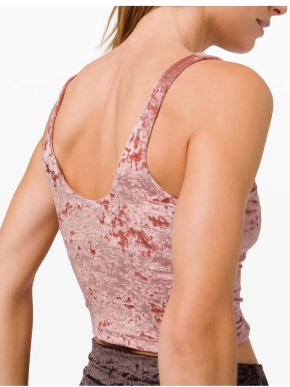 lululemon athletica Align Tank Crop Top Crushed Velvet Soft Cranberry, Women’s 8
